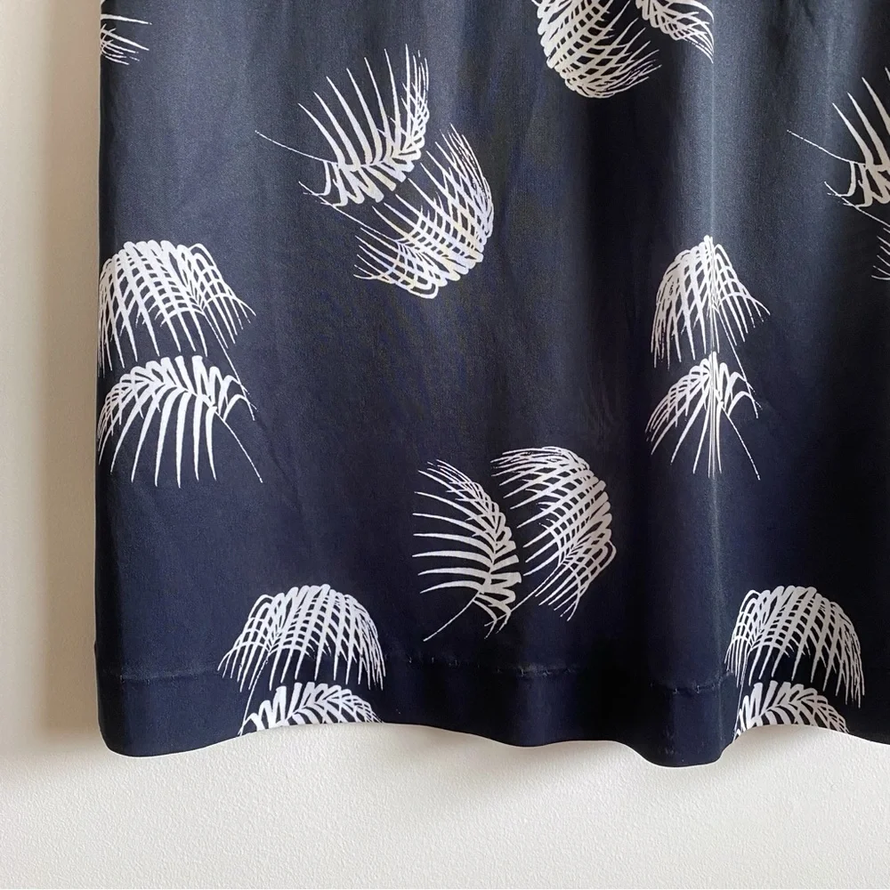 Vintage Pleskin Black White Leaf Print Dress - Picture 15 of 17